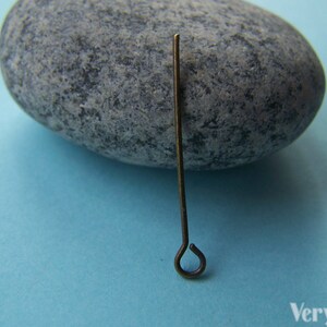 Eye Pins Antique Bronze Eyepins 24mm 22 gauge Set of 200 pcs A2859