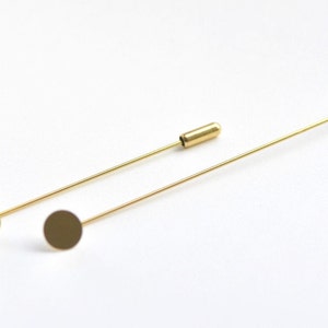 Gold Lapel Pin Stick Pin Clutch 65mm/93mm With 10mm Pad - Etsy