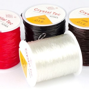 Una bobina filo da pesca elastico cavo bordare filo tondo stringa 0.5mm/0.6mm/0.7mm/0.8mm/1mm/1.2mm/1.5mm