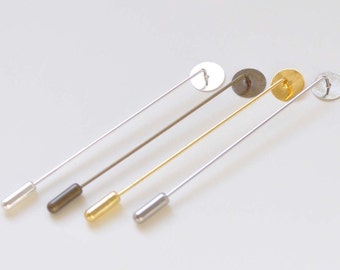 10 Stk. Revers pin Pin Pin Clutch 65mm/93mm mit 10mm Pad antik bronze/silber/platin/gold