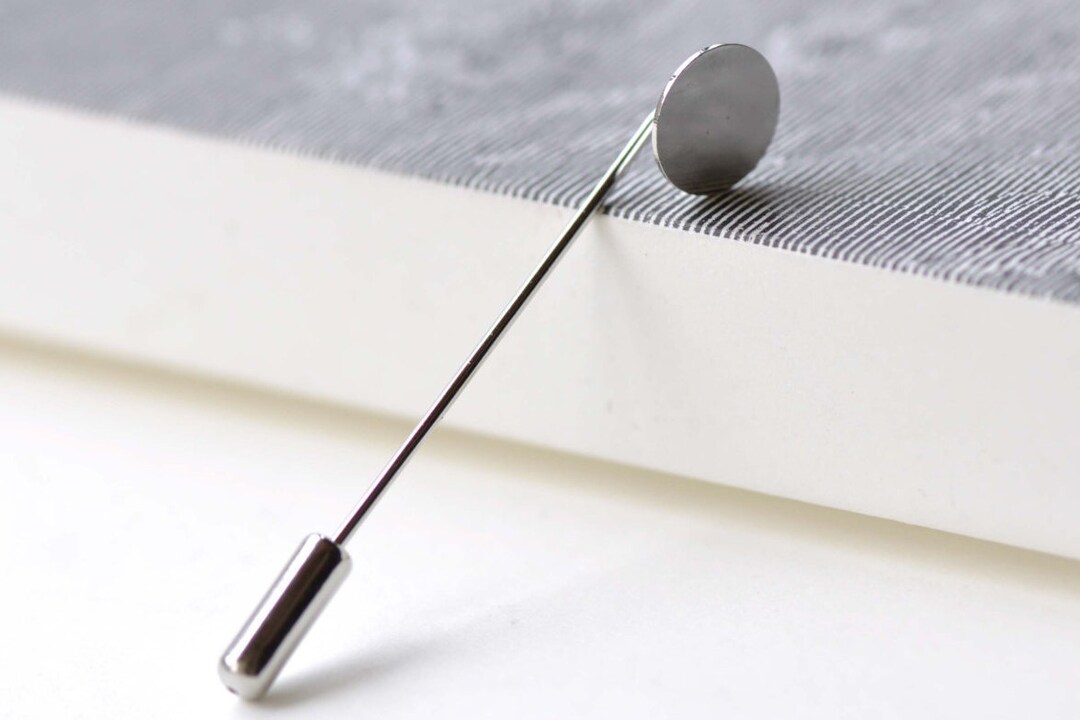 100 Gold Tie Tacks / Lapel Scatter Pin Findings – 10mm X 9.5-10mm Pad, Steel Base (No Backs)