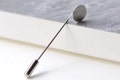 Stick Pin Lapel Pin Clutch Platinum Broach Blanks 10x45mm With 10mm Pad Set of 10 A8045
