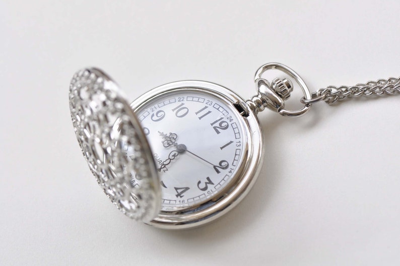 1 PC Platinum Filigree Pocket Watch Pendant Size 47mm A8791 - Etsy