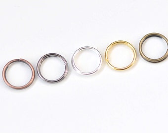 200 pcs Split Rings Antique Bronze/Silver/Copper/Gunmetal Black/Gold Various Sizes