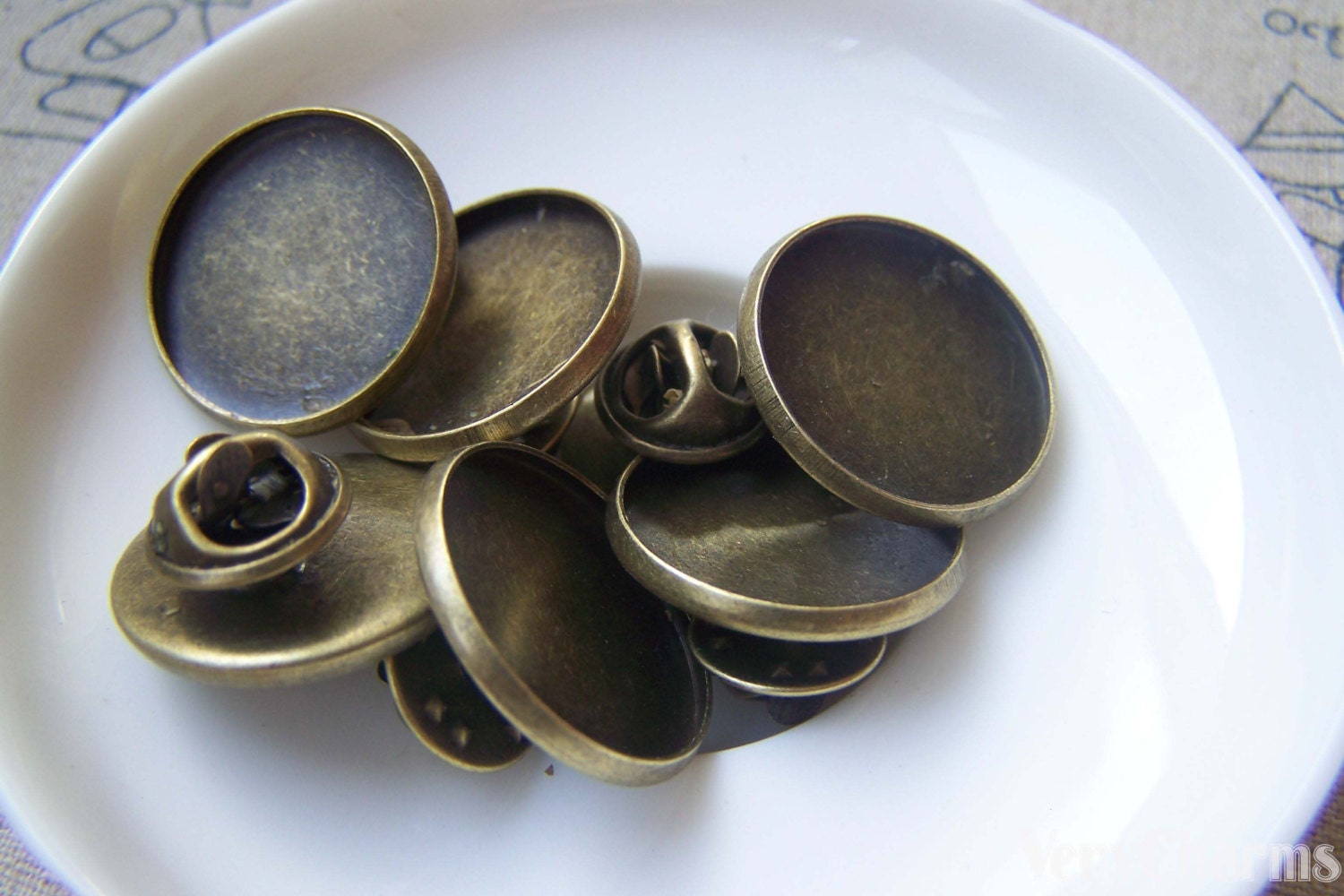 Tie Tack Clutch Round Bronze Lapel Pin Brooch Blank Match 20mm Etsy