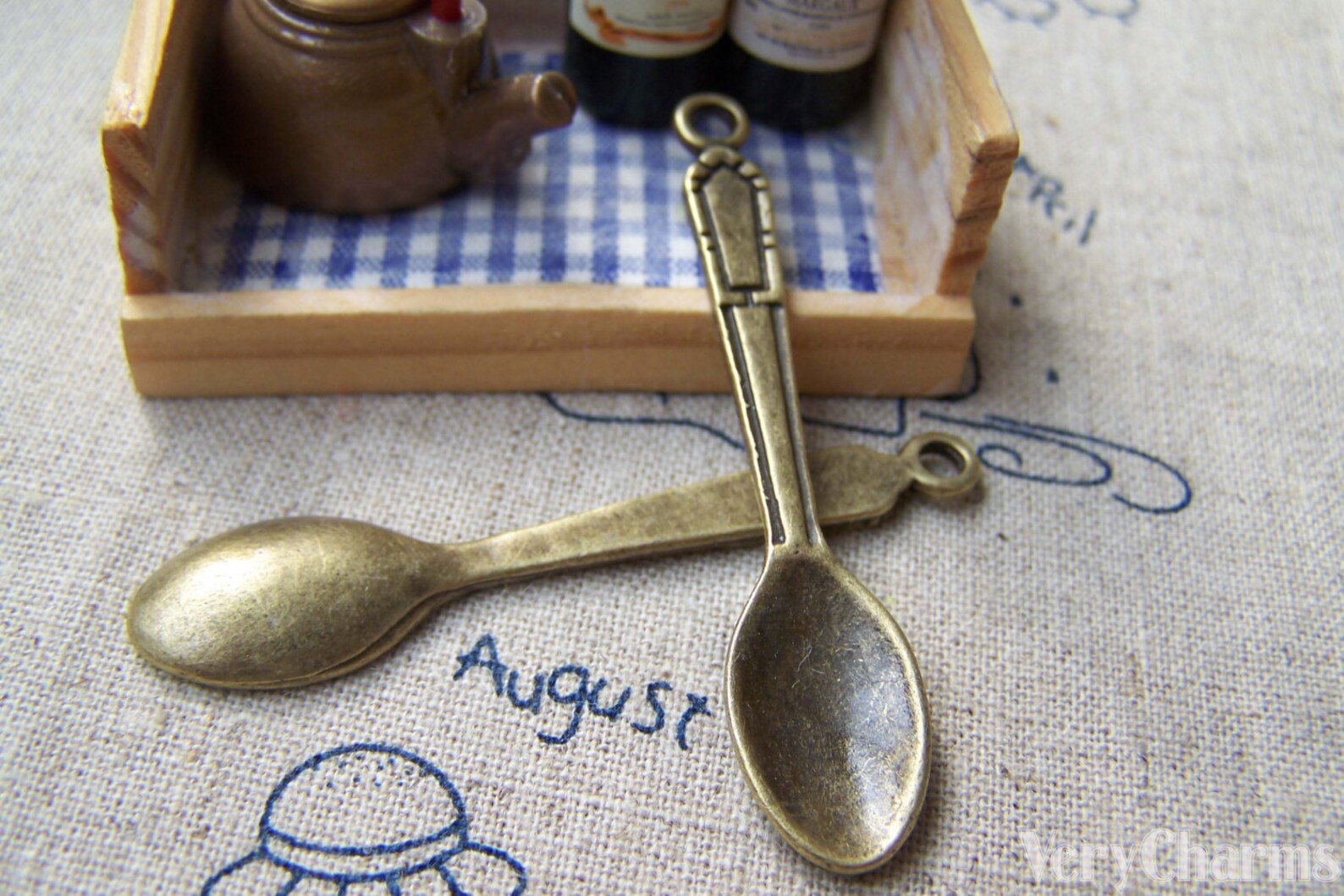 Bulk Antique Bronze Huge Spoon Charms Cutlery Pendants 11x48mm Etsy