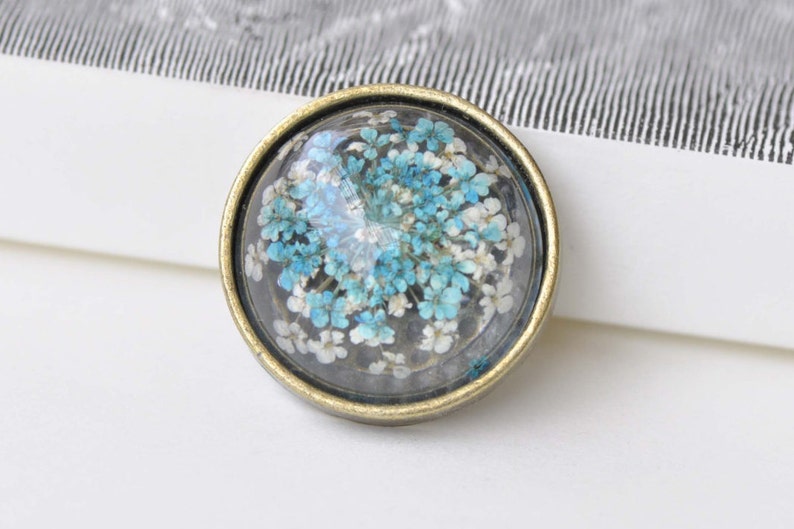 10 pcs Antique Bronze Dotted Pendant Tray Bezel Base Settings Match 25mm Cabochon A8537 image 5