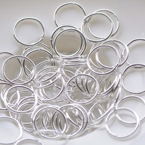 300 Stück Silber vergoldet dicke Eisen Jump Ringe Größe 10mm 19 Gauge A8625