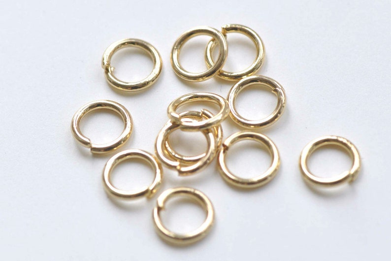 40 pcs Anti Tarnish 24K Gold Plated Brass Jump Rings 8mm Etsy
