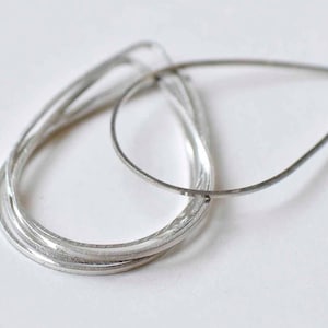 20 unids de plata brillante lágrima Gota Teardrop Frame Rings 21x30mm A9049