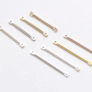 6 pcs 925 Sterling Silver Connecting Rod Bar Link Jewelry Connector 15mm/20mm Platinum/Gold/Rose Gold/Polished Silver