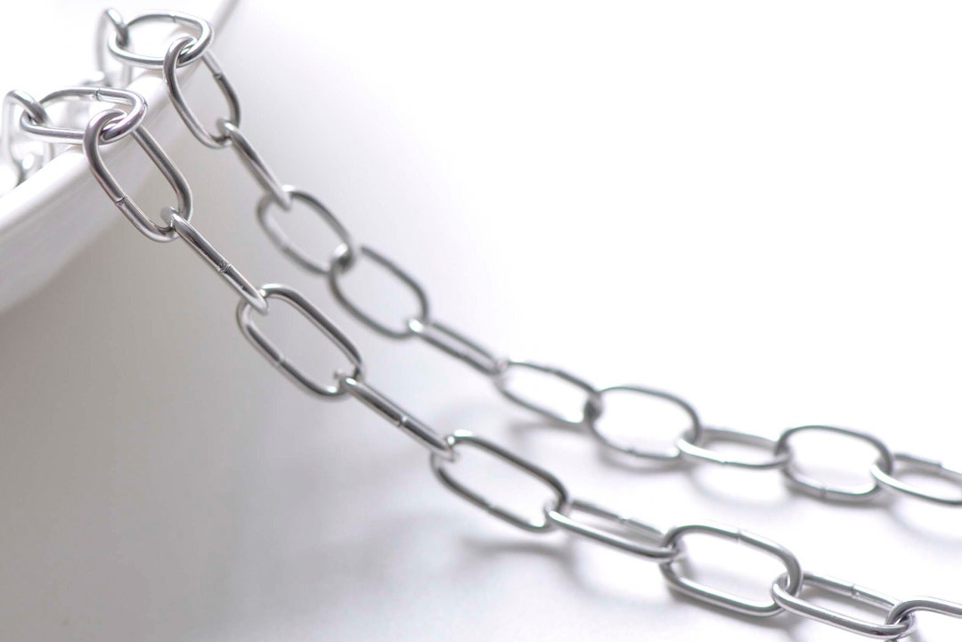 Satin Black 6 Gauge Straight Sided Oval Steel Chain (12991BK