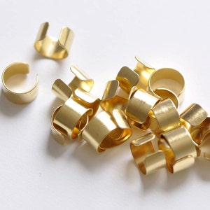 Raw Brass Ear Cuff With/Without Hole Nonpierced Earring Dangle Findings 10mm Set of 20
