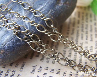 16 pies (5m) de latón de bronce antiguo Figura 8 Infinity Link Chain A2024