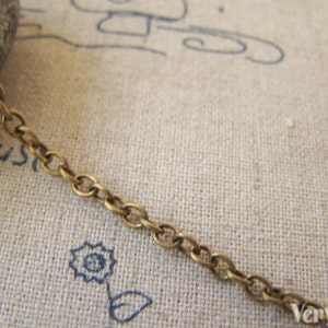 16ft (5m) of Antique Bronze Steel Cable Chain Link 2.3mm A5282