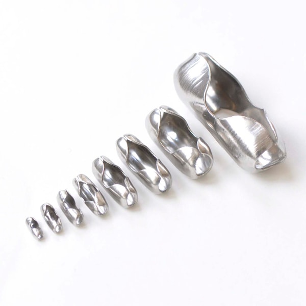 304 Stainless Steel Ball Chain Connectors 1.5mm/2mm/2.4mm/3mm/3.2mm/4mm/4.5mm/5mm/6mm/8mm/10mm/12mm