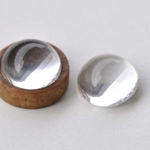 20 pcs Crystal Glass Magnifying THICK Dome Round Cabochon Cameo 14mm A8756
