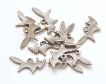 30 pz antico bronzo piccolo volpe animale Charms 10X20MM A6358