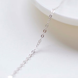 3.3 ft (1m) Polished 925 Sterling Silver Flat Oval Cable Chain Size 1.75mm