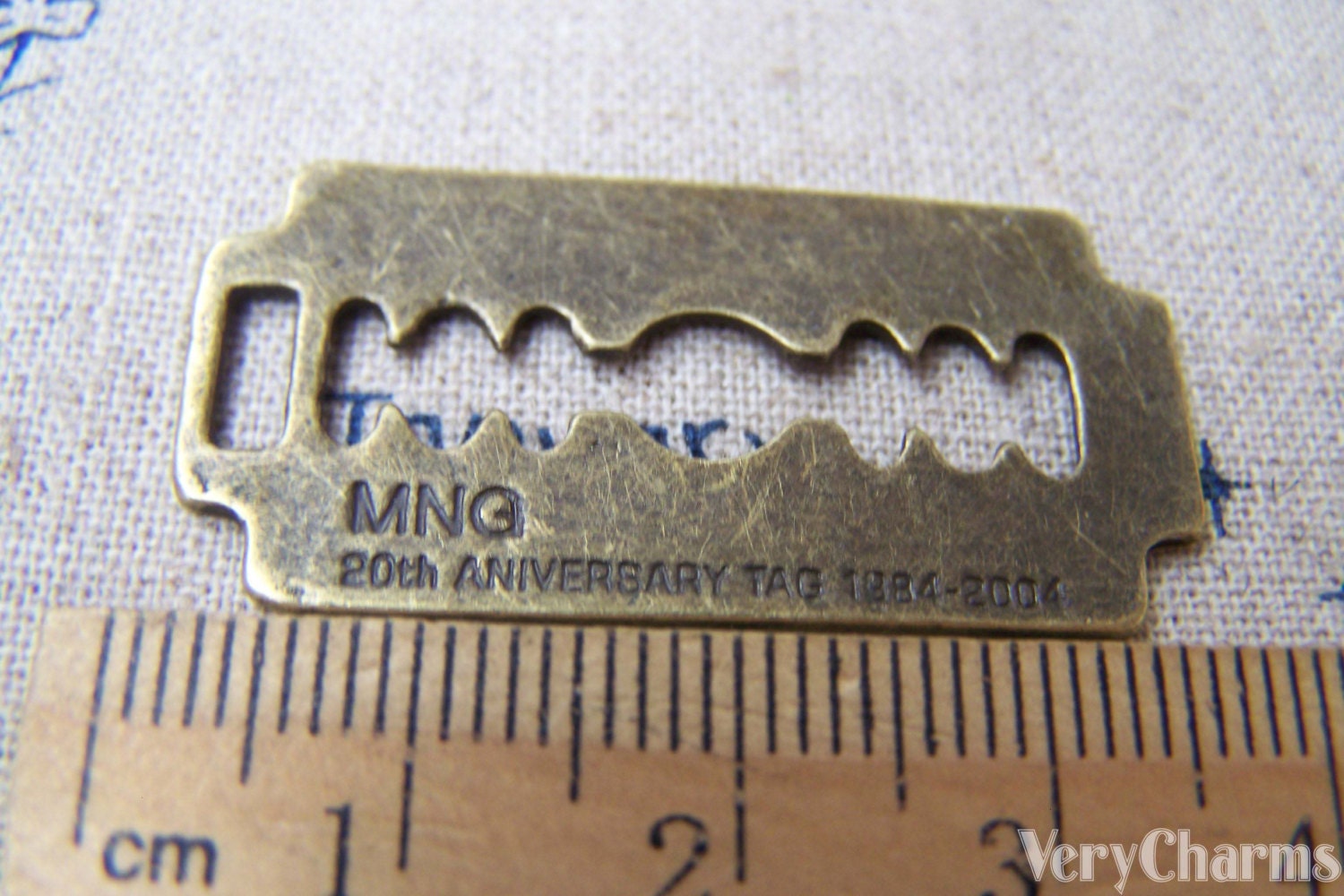 10 Pcs of Antique Bronze Razor Blade Charms 19x37mm A3872 Etsy