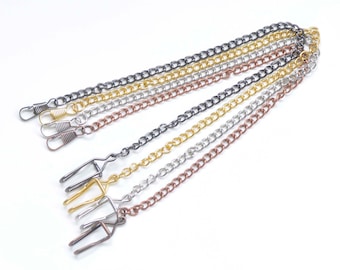 One Strand 14,7 inch (37,5 cm) zakhorlogeketting brons/koper/gunmetal achterkant/goud