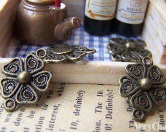 5 set di maniglie per porte in bronzo antico con 10 piastre