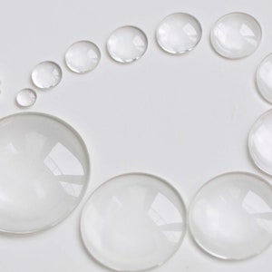 Lage ronde cabochoncabines van kristalglas met platte achterkant 4 mm/6 mm/8 mm/10 mm/12 mm/14 mm/15 mm/16 mm/18 mm/20 mm/25 mm/30 mm/40 mm/50 mm/58 mm/60 mm