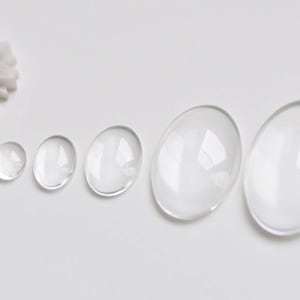 Crystal Glass Flat Back Oval Cabochon Cabs  8x10mm/10x14mm/13x18mm/18x25mm/22x30mm/25x35mm/30x40mm/48x61mm