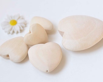 ウッドハートビーズ 30 個、19 mm x 19 mm | MIS-295 - Etsy 日本