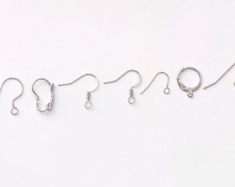 Stainless Leverback Earwire Kidney Earring Clasps Findings Supplies