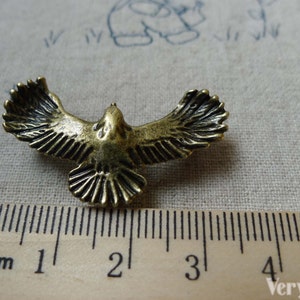 Flying Bird Connector Antique Bronze Eagle Hawk Pendants Three Loops ...