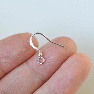 May include: Silver earring hook with a small ball at the top.