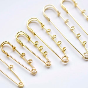 Shiny Gold Kilt Pin Safety Pins Broochs One/Two/Three/Four/Five Loops