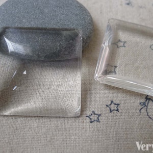 10 piezas de vidrio transparente cúpula de cabochon Cameo 30mm A7358