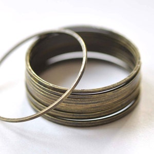 Large Brass Seamless Rings Antique Bronze Finish 25mm  Set of 20 A8863