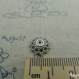 50 Pcs of Antique Silver Filigree Flower Spacer Bead Caps 12mm - Etsy