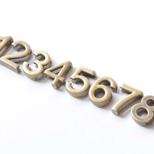 Antique Bronze Arabic Figure Number 0 1 2 3 4 5 6 7 8 9 Bracelet Beads Size 14x19mm
