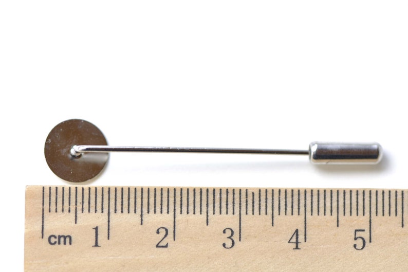 Stick Pin Lapel Pin Clutch Platinum Broach Blanks 10x45mm With Etsy