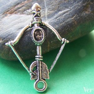 10 Stück Antik Silber Bogen und Pfeil Charms Anhänger 25x35mm A4378