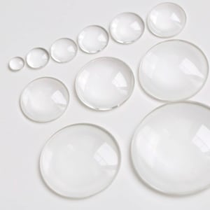 Cabochon rond bas en verre cristal, 4 mm/6 mm/8 mm/10 mm/12 mm/14 mm/15 mm/16 mm/18 mm/20 mm/25 mm/30 mm/40 mm/50 mm/58 mm/60 mm image 5