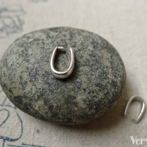 50 pcs of Antique Silver Snap On Bail Charms 8x11mm  A6436