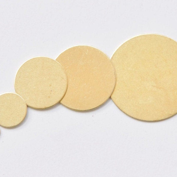 Raw Brass Flat Round Blank Disc Engravable No Hole Tags 3mm/4mm/5mm/6mm/8mm/10mm/12mm/14mm/15mm/16mm/18mm/20mm/22mm/25mm/30mm/35mm