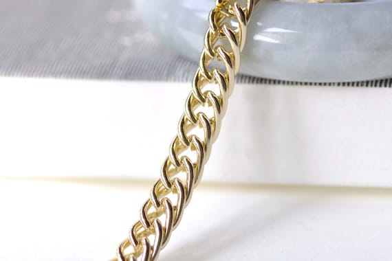 16ft (5m) of KC Rose Gold Aluminium Double Curb Chain Unsoldered Links A8319
