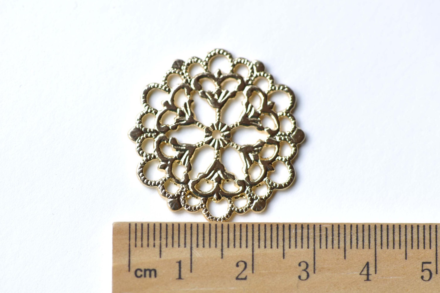 Gold Flower Snowflake Connectors Embellishments Charms 29mm - Etsy