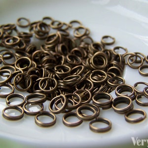 500 pcs of Antique Bronze Iron Split Rings 5mm A2391