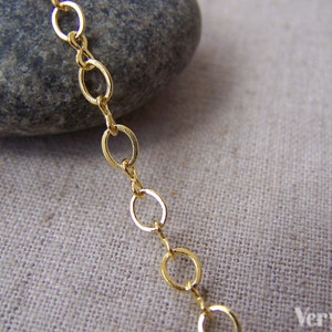 16ft (5m) Gold Plated Brass Flat Figure 8 Infinity Chain  A5021
