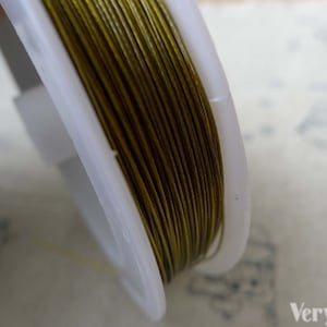 245ft (75m) of  Antique Bronze Steel Wire 26gauge A6548