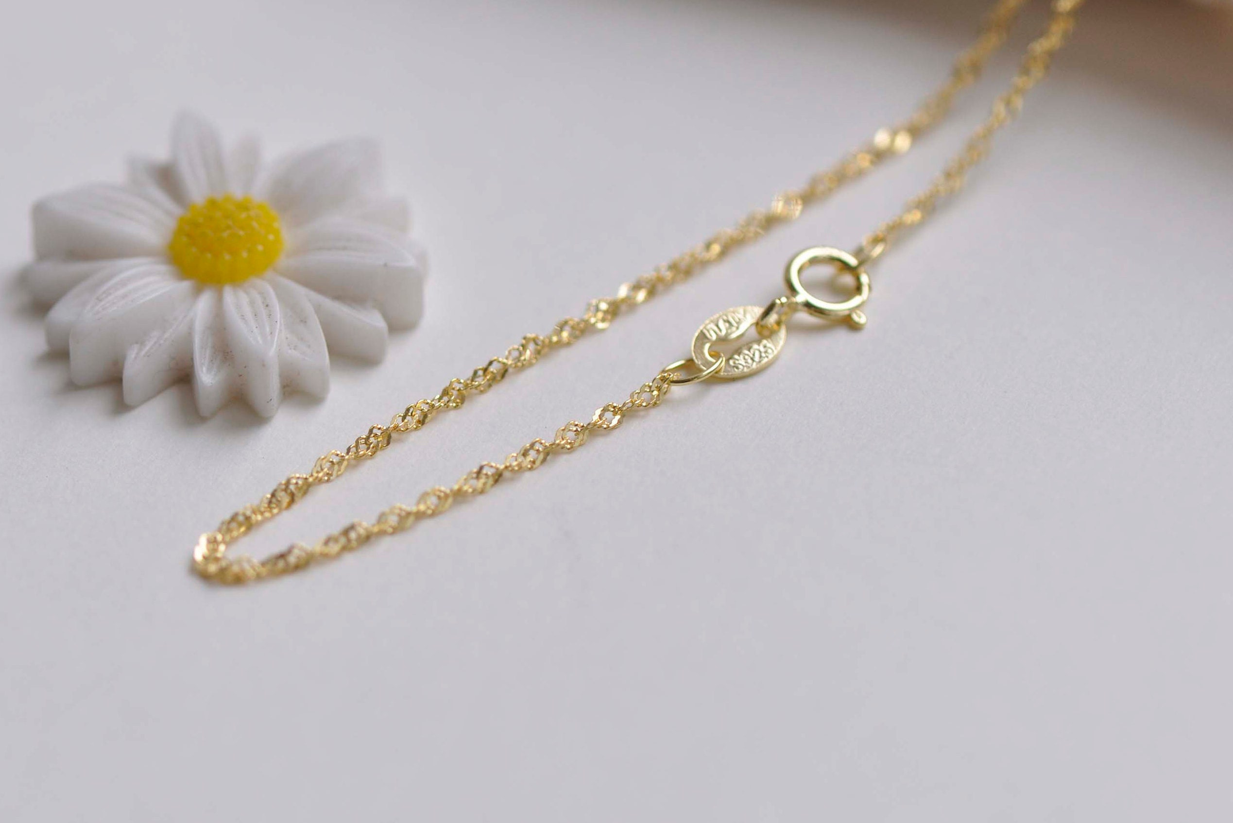 Collana Spiga in argento sterling 925, catena da 16 a 18, larghezza maglie 1,7 mm, argento/platino/oro/oro rosa - Italia Collana Spiga in argento sterling 925, catena da 16 a 18, larghezza maglie 1,7 mm, argento/platino/oro/oro rosa - Italia
