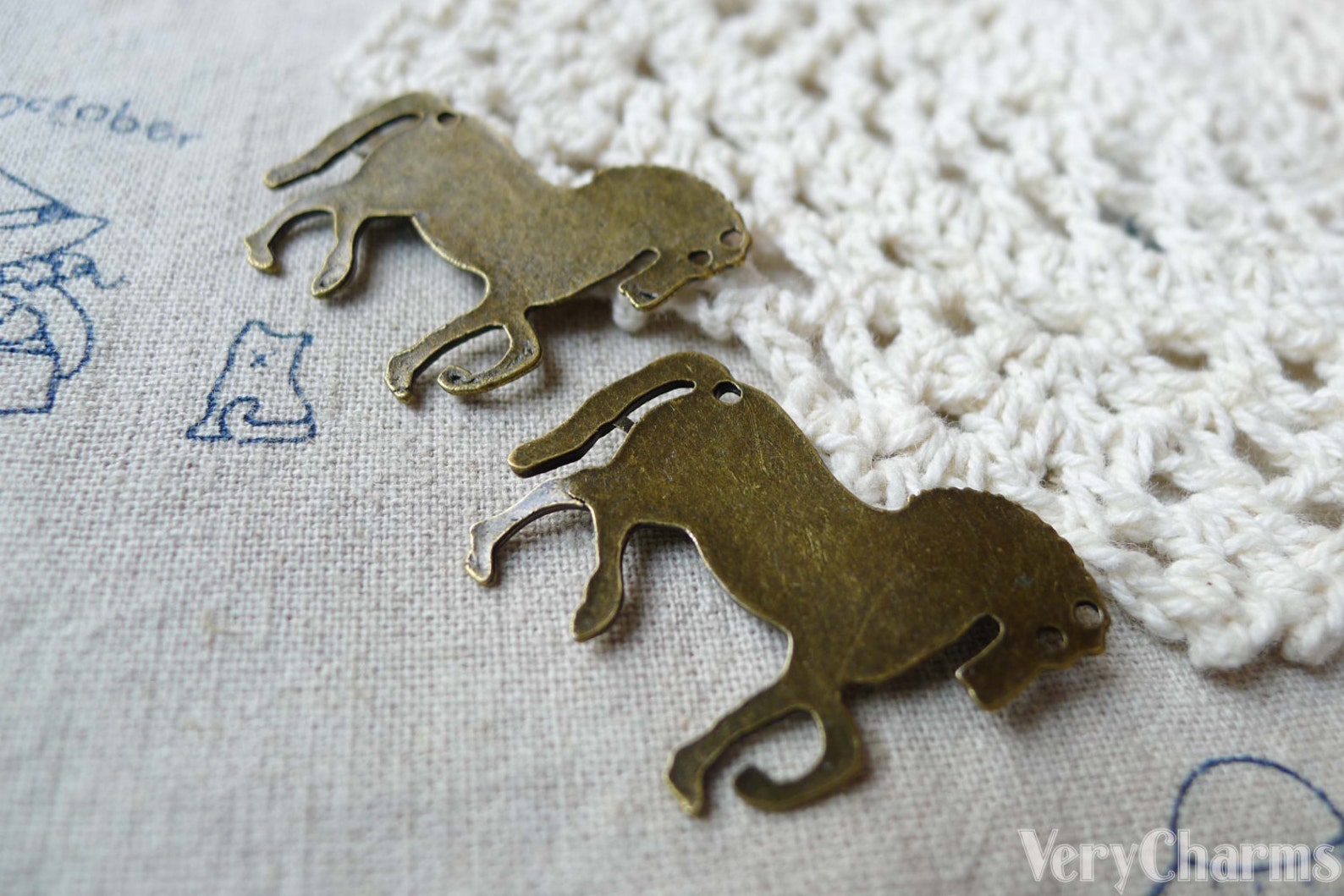 Racing Horse Antique Bronze Dressage Charms 28x30mm Set of 10 Etsy