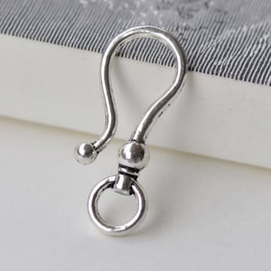 10 pcs Antiqued Silver Hooks Charms 16x37.5mm A8539